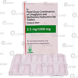 Ondero Met 2.5mg/1000mg Tablet 10
